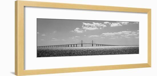 Bridge across a Bay, Sunshine Skyway Bridge, Tampa Bay, Florida, USA-null-Framed Photographic Print