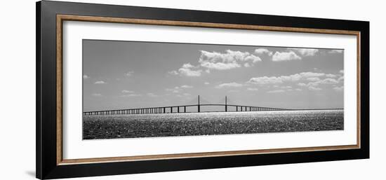 Bridge across a Bay, Sunshine Skyway Bridge, Tampa Bay, Florida, USA-null-Framed Photographic Print