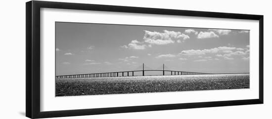 Bridge across a Bay, Sunshine Skyway Bridge, Tampa Bay, Florida, USA-null-Framed Photographic Print