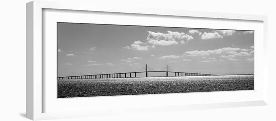 Bridge across a Bay, Sunshine Skyway Bridge, Tampa Bay, Florida, USA-null-Framed Photographic Print