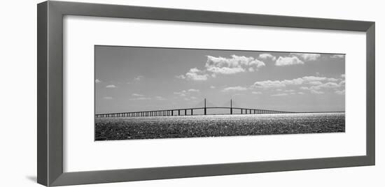 Bridge across a Bay, Sunshine Skyway Bridge, Tampa Bay, Florida, USA-null-Framed Photographic Print
