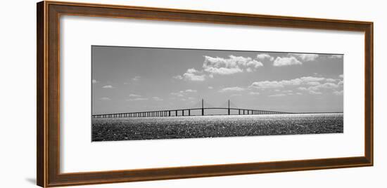 Bridge across a Bay, Sunshine Skyway Bridge, Tampa Bay, Florida, USA-null-Framed Photographic Print