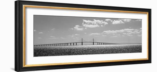 Bridge across a Bay, Sunshine Skyway Bridge, Tampa Bay, Florida, USA-null-Framed Photographic Print