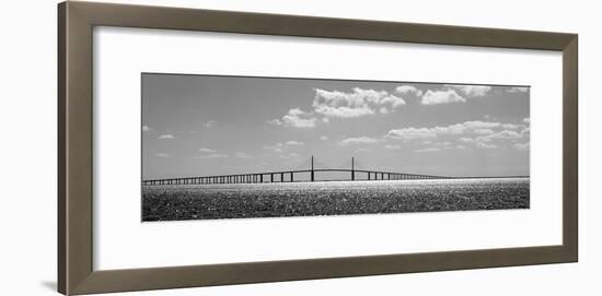 Bridge across a Bay, Sunshine Skyway Bridge, Tampa Bay, Florida, USA-null-Framed Photographic Print