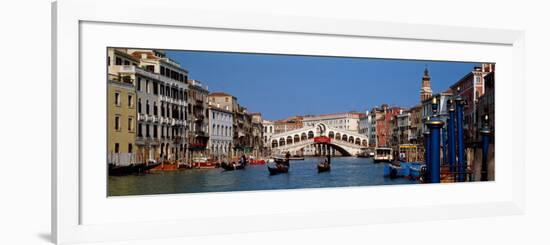 Bridge across a Canal, Rialto Bridge, Grand Canal, Venice, Veneto, Italy-null-Framed Photographic Print