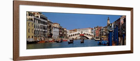 Bridge across a Canal, Rialto Bridge, Grand Canal, Venice, Veneto, Italy--Framed Photographic Print