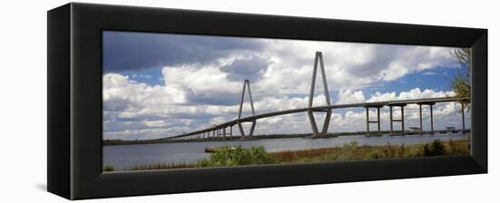 Bridge across a River, Arthur Ravenel Jr. Bridge, Cooper River, Charleston, South Carolina, Usa-null-Framed Premier Image Canvas