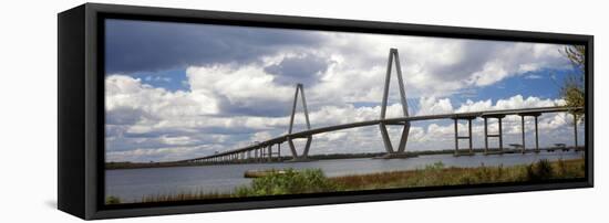 Bridge across a River, Arthur Ravenel Jr. Bridge, Cooper River, Charleston, South Carolina, Usa-null-Framed Premier Image Canvas
