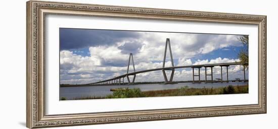 Bridge across a River, Arthur Ravenel Jr. Bridge, Cooper River, Charleston, South Carolina, Usa-null-Framed Photographic Print