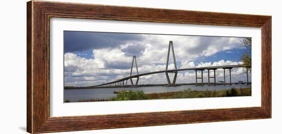 Bridge across a River, Arthur Ravenel Jr. Bridge, Cooper River, Charleston, South Carolina, Usa-null-Framed Photographic Print