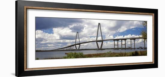 Bridge across a River, Arthur Ravenel Jr. Bridge, Cooper River, Charleston, South Carolina, Usa-null-Framed Photographic Print