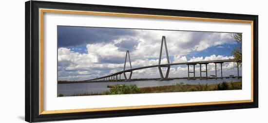 Bridge across a River, Arthur Ravenel Jr. Bridge, Cooper River, Charleston, South Carolina, Usa-null-Framed Photographic Print