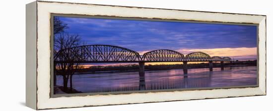 Bridge across a River, Big Four Bridge, Louisville, Kentucky, USA-null-Framed Premier Image Canvas