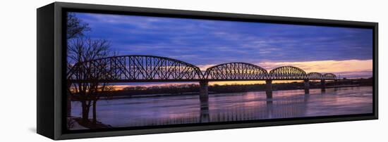 Bridge across a River, Big Four Bridge, Louisville, Kentucky, USA-null-Framed Premier Image Canvas