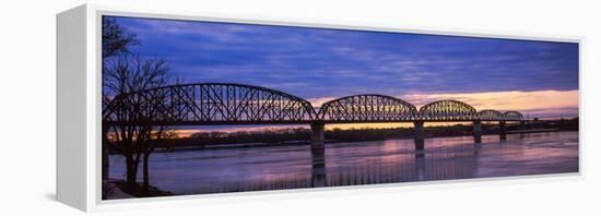 Bridge across a River, Big Four Bridge, Louisville, Kentucky, USA-null-Framed Premier Image Canvas