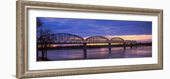 Bridge across a River, Big Four Bridge, Louisville, Kentucky, USA-null-Framed Photographic Print