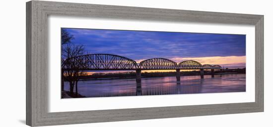 Bridge across a River, Big Four Bridge, Louisville, Kentucky, USA-null-Framed Photographic Print