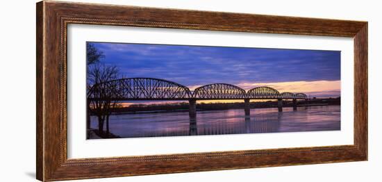 Bridge across a River, Big Four Bridge, Louisville, Kentucky, USA-null-Framed Photographic Print