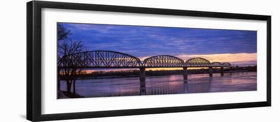 Bridge across a River, Big Four Bridge, Louisville, Kentucky, USA-null-Framed Photographic Print