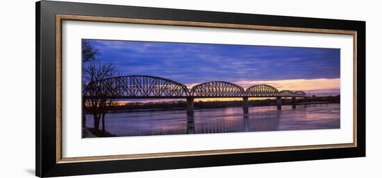 Bridge across a River, Big Four Bridge, Louisville, Kentucky, USA-null-Framed Photographic Print
