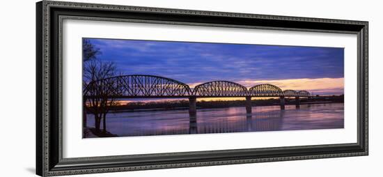 Bridge across a River, Big Four Bridge, Louisville, Kentucky, USA-null-Framed Photographic Print
