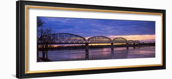 Bridge across a River, Big Four Bridge, Louisville, Kentucky, USA-null-Framed Photographic Print