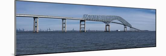 Bridge across a River, Francis Scott Key Bridge, Patapsco River, Baltimore, Maryland, USA-null-Mounted Photographic Print