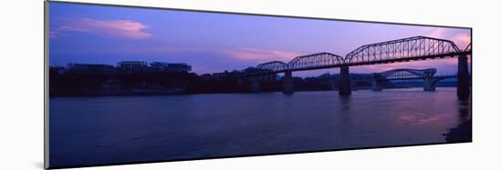 Bridge across a River, Walnut Street Bridge, Tennessee River, Chattanooga, Tennessee, USA-null-Mounted Photographic Print