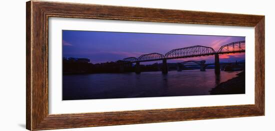 Bridge across a River, Walnut Street Bridge, Tennessee River, Chattanooga, Tennessee, USA-null-Framed Photographic Print