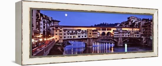 Bridge across Arno River, Ponte Vecchio, Florence, Tuscany, Italy-null-Framed Premier Image Canvas