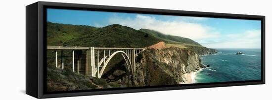 Bridge across Hills at the Coast, Bixby Bridge, Highway 101, Big Sur, California, USA-null-Framed Premier Image Canvas