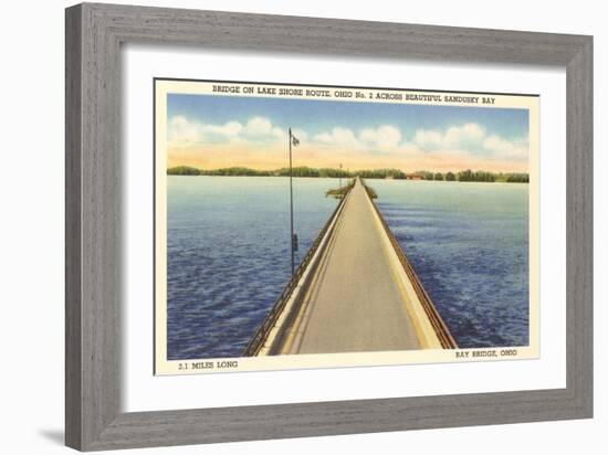 Bridge Across Sandusky Bay, Ohio-null-Framed Art Print