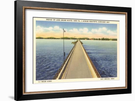 Bridge Across Sandusky Bay, Ohio-null-Framed Art Print