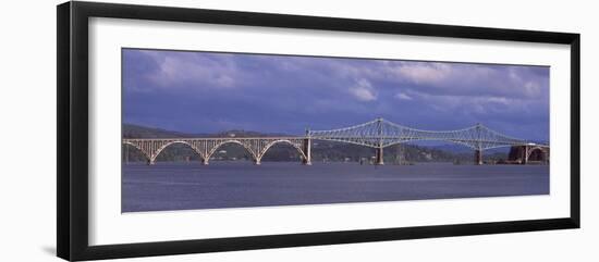 Bridge across the River, Conde B. McCullough Memorial Bridge, Coos Bay, North Bend, Oregon, USA-null-Framed Photographic Print