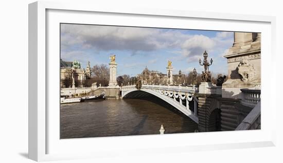 Bridge across the River, Pont Alexandre Iii, Seine River, Paris, Ile-De-France, France-null-Framed Photographic Print