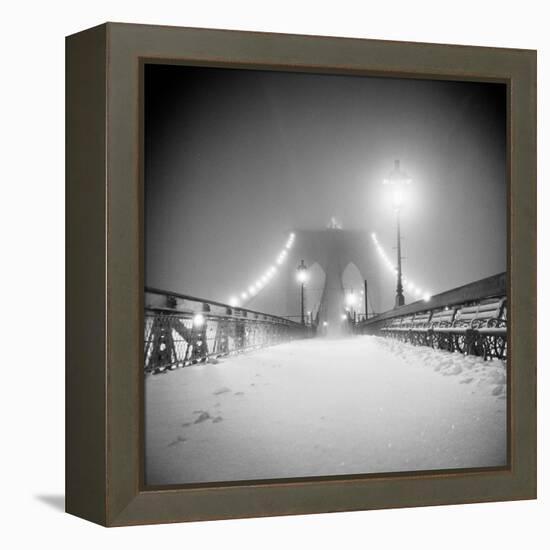 Bridge and Blizzard-Evan Morris Cohen-Framed Premier Image Canvas