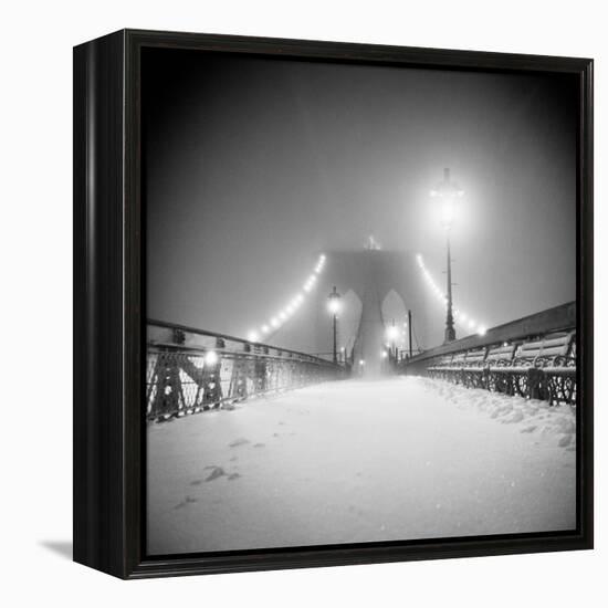 Bridge and Blizzard-Evan Morris Cohen-Framed Premier Image Canvas