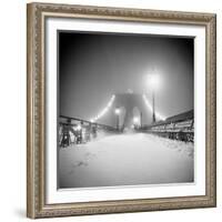Bridge and Blizzard-Evan Morris Cohen-Framed Photographic Print