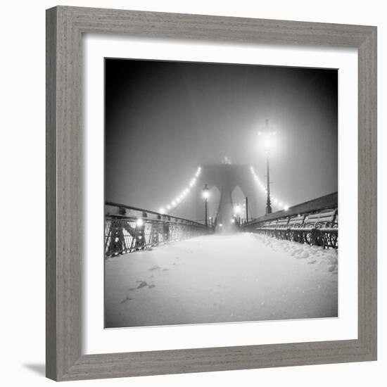 Bridge and Blizzard-Evan Morris Cohen-Framed Photographic Print