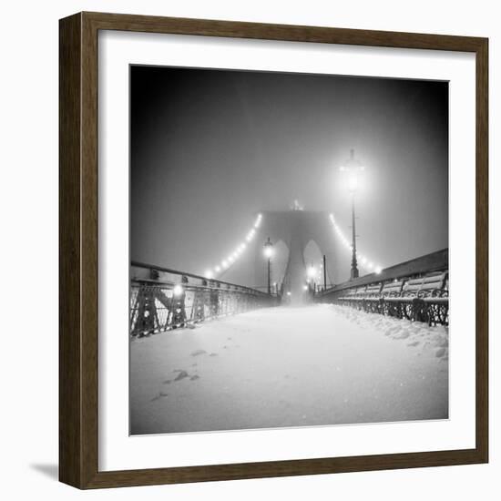 Bridge and Blizzard-Evan Morris Cohen-Framed Photographic Print