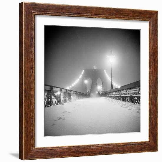 Bridge and Blizzard-Evan Morris Cohen-Framed Photographic Print