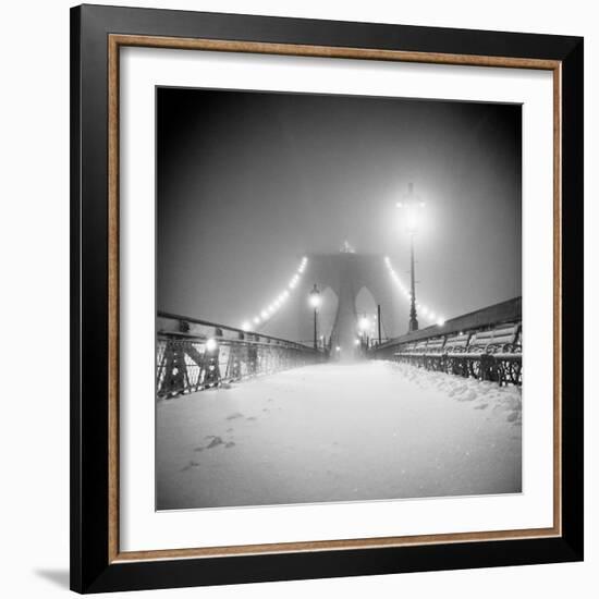 Bridge and Blizzard-Evan Morris Cohen-Framed Photographic Print