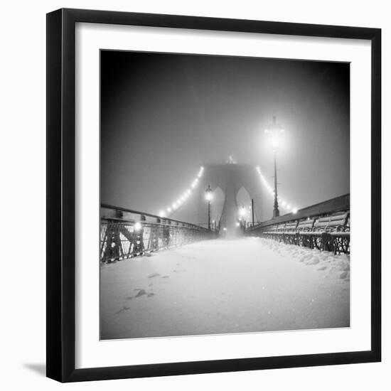Bridge and Blizzard-Evan Morris Cohen-Framed Photographic Print