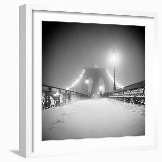 Bridge and Blizzard-Evan Morris Cohen-Framed Photographic Print