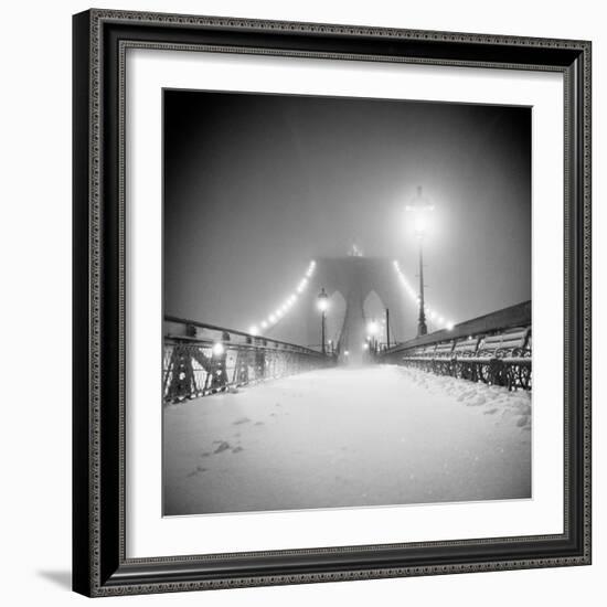 Bridge and Blizzard-Evan Morris Cohen-Framed Photographic Print