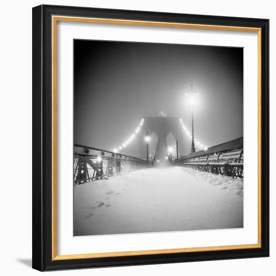 Bridge and Blizzard-Evan Morris Cohen-Framed Photographic Print