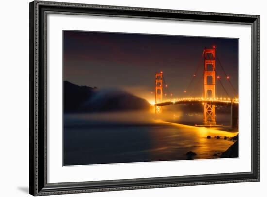 Bridge and Fog, San Francisco-Vincent James-Framed Photographic Print