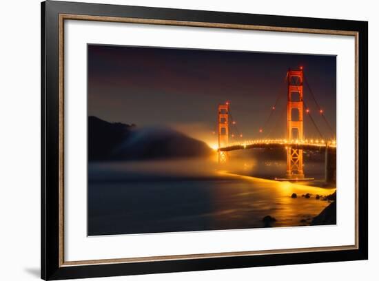 Bridge and Fog, San Francisco-Vincent James-Framed Photographic Print