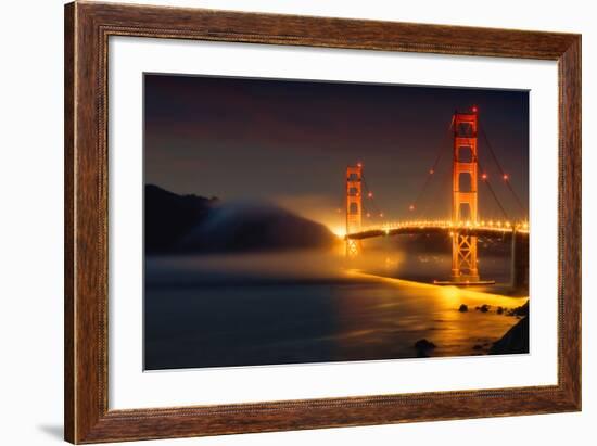 Bridge and Fog, San Francisco-Vincent James-Framed Photographic Print