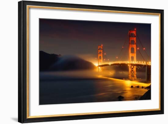 Bridge and Fog, San Francisco-Vincent James-Framed Photographic Print